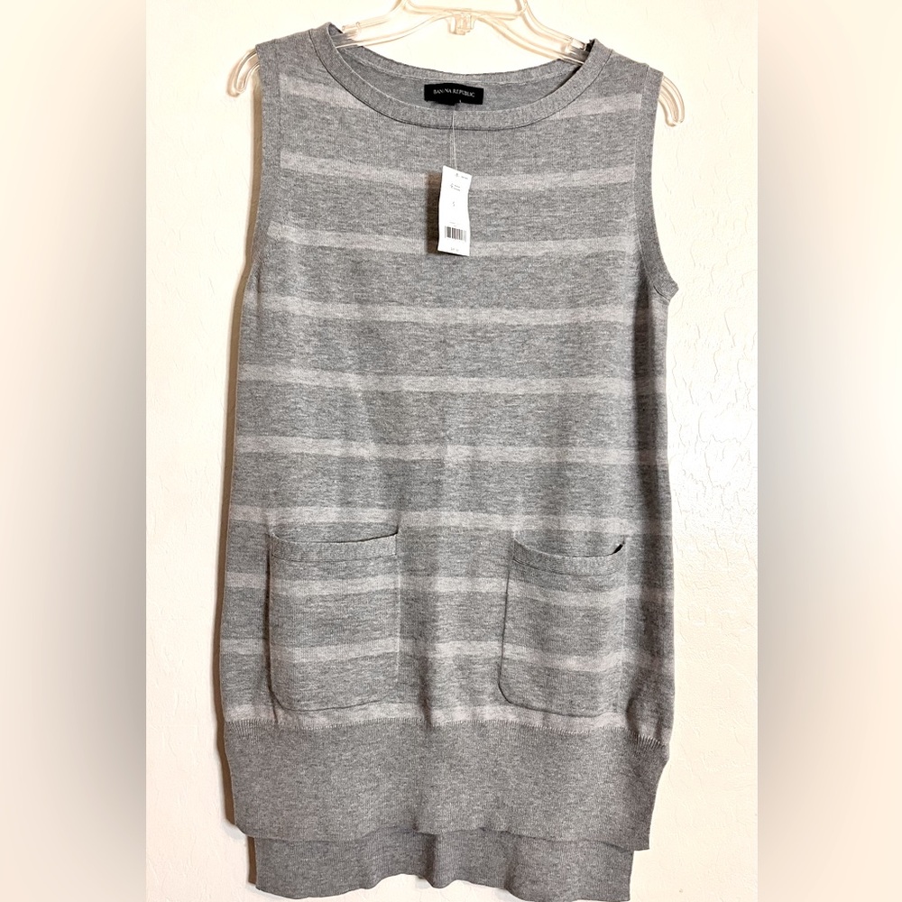 Banana Republic Mariner Stripe Sweater Tunic, Cocoon Size S